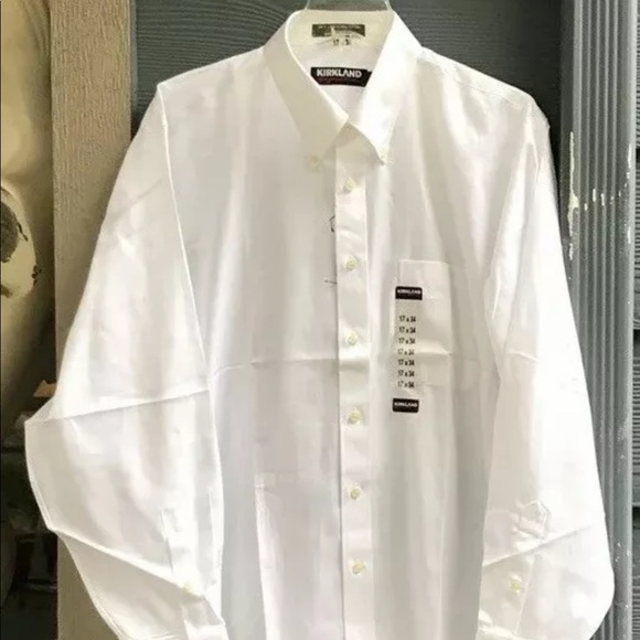 kirkland white dress shirts